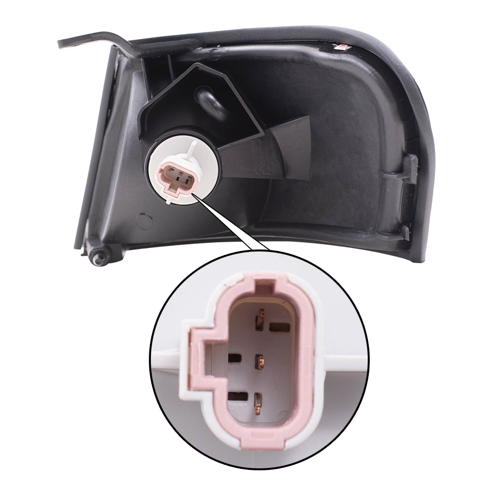 Brock Replacement Passengers Park Signal Corner Marker Light Lamp Compatible with 95-99 Sentra 26120-1M325