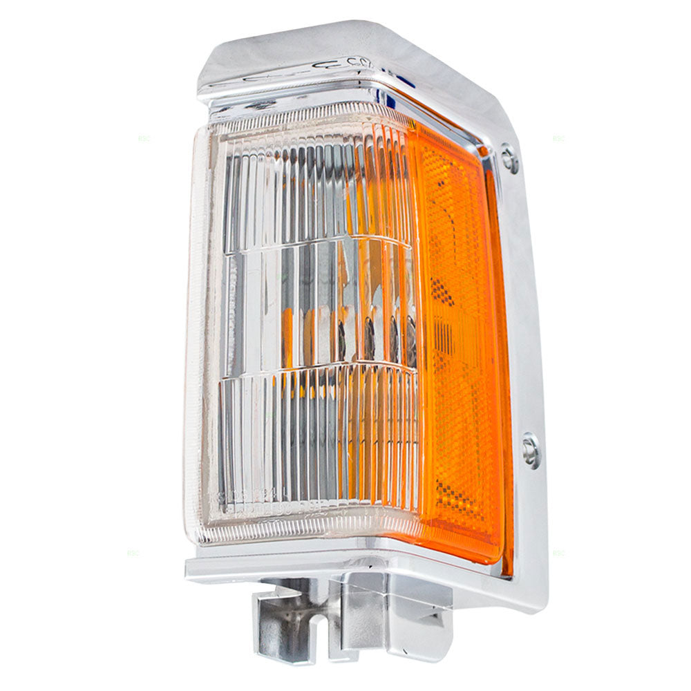 Drivers Side Park Signal Marker Light - Chrome Trim for 93-95 Nissan Pathfinder