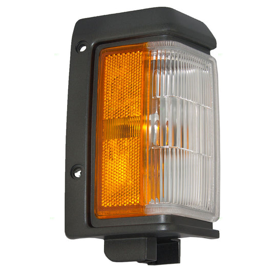 Brock Replacement Passengers Front Signal Side Marker Light Lamp with Black Trim Compatible with 88-89 Pickup Truck SUV B611041G01