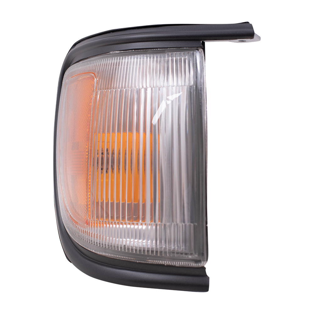 Brock Replacement Passengers Front Corner Signal Side Marker Light Lamp with Black Trim Compatible with 96-99 Pathfinder 261100W026