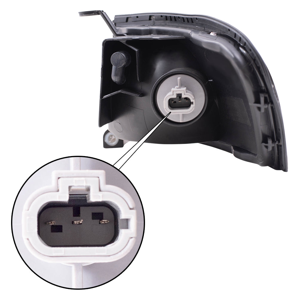 Brock Replacement Set Driver and Passenger Park Signal Corner Marker Lights Lamps Lenses Compatible with 98-99 Altima 26125-9E025 26120-9E025