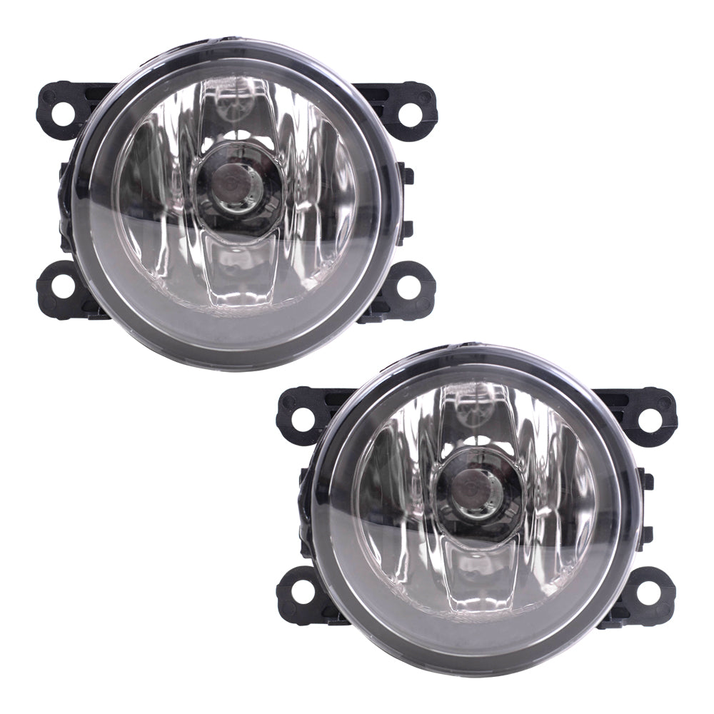 Brock Replacement Driver and Passenger Side Fog Light Assemblies Compatible with 2007-2012 Sentra SR/SR FE+/SE-R/SE-R SPEC V 26154-EA500