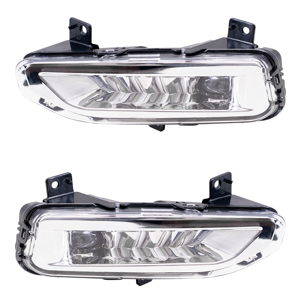 Brock Aftermarket Replacement Driver and Passenger Side Fog Light Assembly Set Compatible with 2020-2023 Nissan Sentra 2020-2024 Nissan Titan 2020-2024 Nissan Titan XD 2022 Nissan Frontier