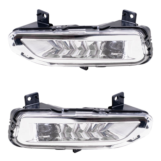 Brock Aftermarket Replacement Driver and Passenger Side Fog Light Assembly Set Compatible with 2020-2023 Nissan Sentra 2020-2024 Nissan Titan 2020-2024 Nissan Titan XD 2022 Nissan Frontier