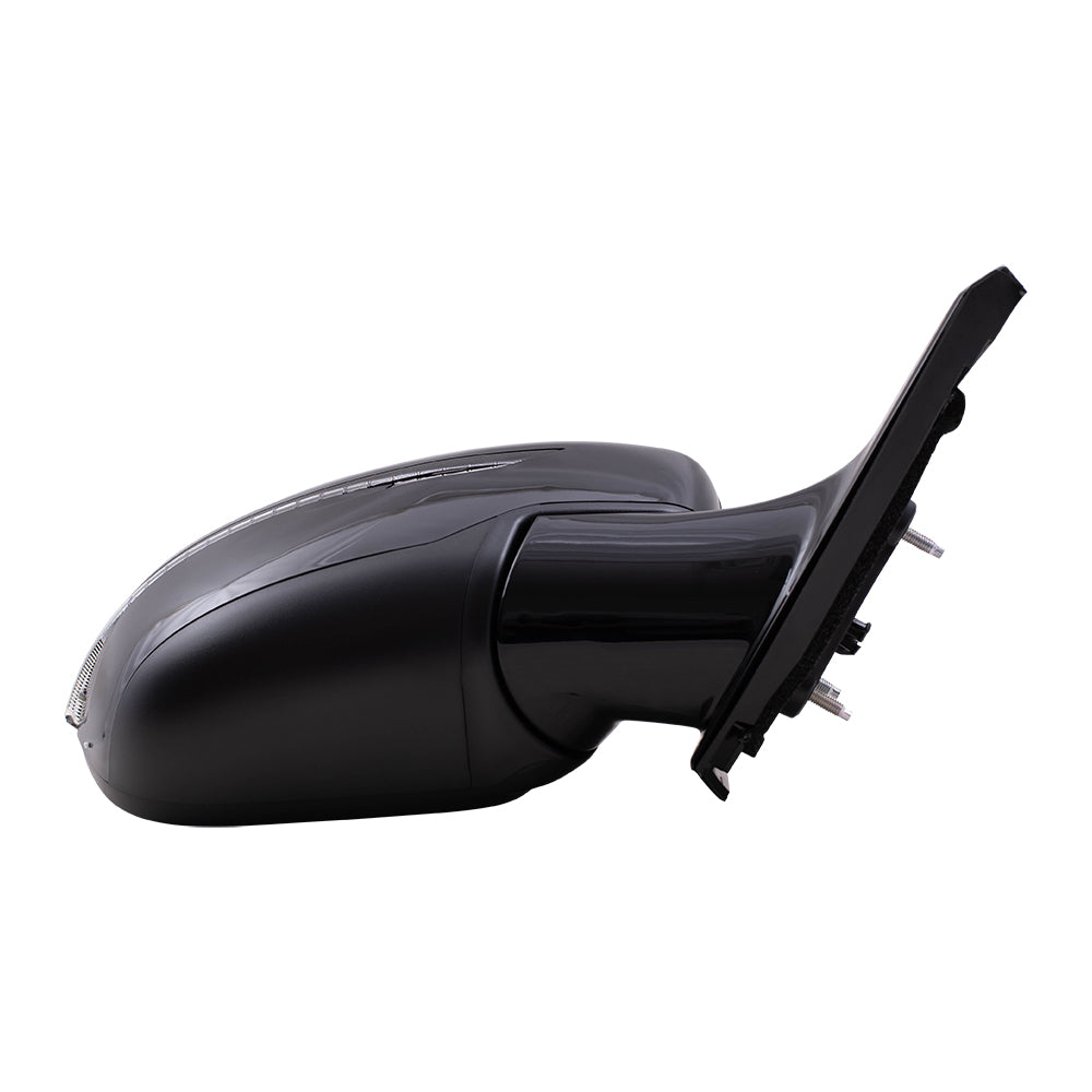 Brock Replacement Driver and Passenger Side Power Mirrors Paint to Match Black with Signal without Heat or Around View Compatible with 2018-2019 Pathfinder