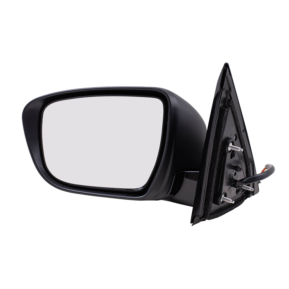 Brock Replacement Driver Side Power Mirror Paint to Match Black with Signal without Heat or Around View Compatible with 2018-2019 Pathfinder