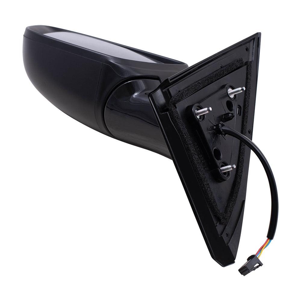 Brock Replacement Driver Side Power Mirror Paint to Match Black with Signal without Heat or Around View Compatible with 2018-2019 Pathfinder