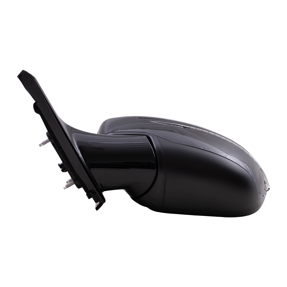 Brock Replacement Driver Side Power Mirror Paint to Match Black with Signal without Heat or Around View Compatible with 2018-2019 Pathfinder