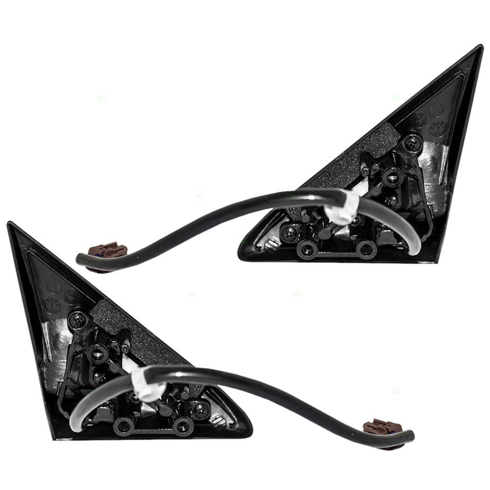 Driver and Passenger Power Side View Mirrors with Smooth Covers Compatible with 96-99 Maxima K6302-53U01 K6301-53U01