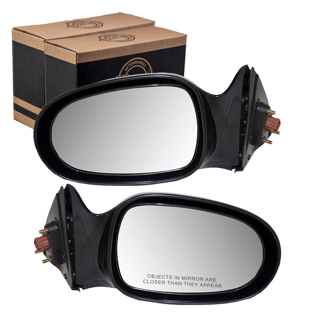 Driver and Passenger Power Side View Mirrors Ready-to-Paint Compatible with 00-01 Altima 963020Z811 963010Z811