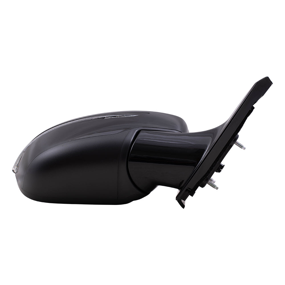 Brock Replacement Passenger Side Power Mirror Paint to Match Black with Heat and Signal without Around View Compatible with 2018-2019 Pathfinder