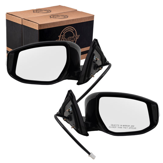 Replacement Pair Power Mirrors Compatible with 2016-2018 Maxima Driver and Passenger Set Heated Signal 96302-9DD1C 96301-9DD1C