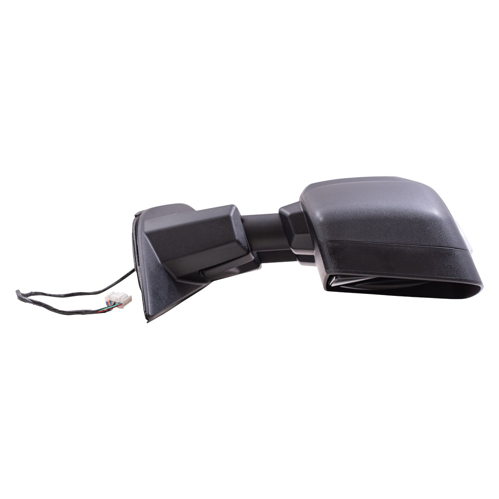 Brock Aftermarket Replacement Part Driver and Passenger Side Power Tow Mirrors Textured Black with Heat, Signal, Puddle Light & Blind Spot Detection Compatible with 2016-2019 Titan XD