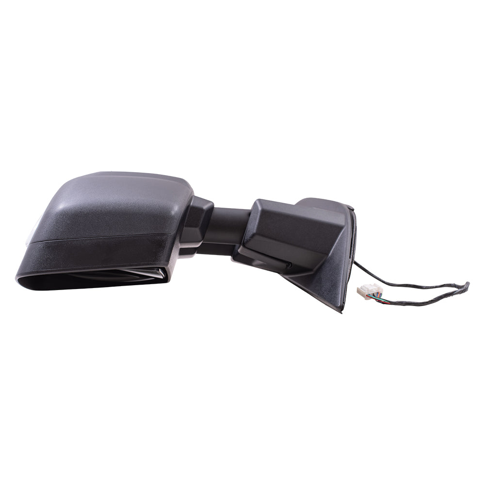 Brock Aftermarket Replacement Part Driver Side Power Tow Mirror Textured Black with Heat, Signal, Puddle Light & Blind Spot Detection Compatible with 2016-2019 Titan XD