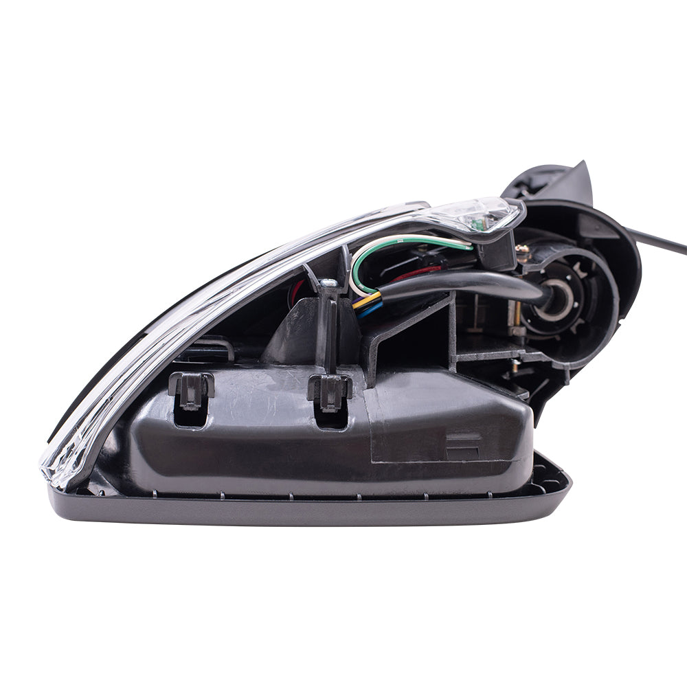 Brock Aftermarket Replacement Driver Left Power Mirror Textured Black with Heat-Signal Compatible with 2020-2023 Nissan Versa SR