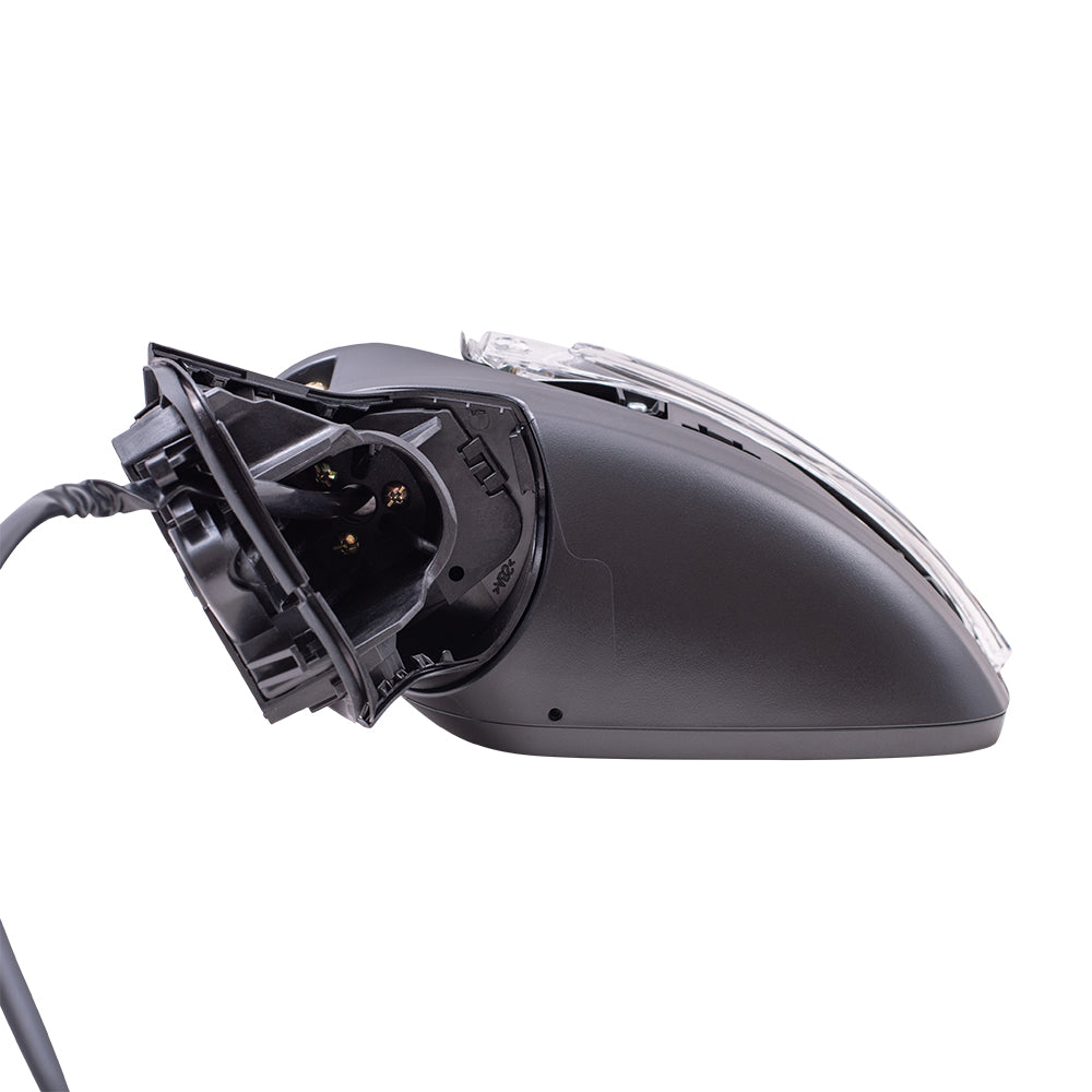 Brock Aftermarket Replacement Driver Left Power Mirror Textured Black with Heat-Signal Compatible with 2020-2023 Nissan Versa SR