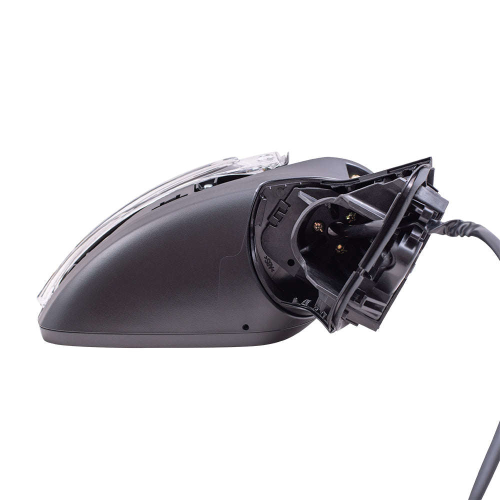 Brock Aftermarket Replacement Passenger Right Power Mirror Textured Black with Heat-Signal Compatible with 2020-2023 Nissan Versa SR Sedan