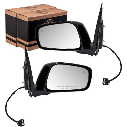 Driver and Passenger Power Side View Mirrors Heated Compatible with 05-18 Frontier 05-12 Pathfinder 96302-EA19E 96301-EA19E