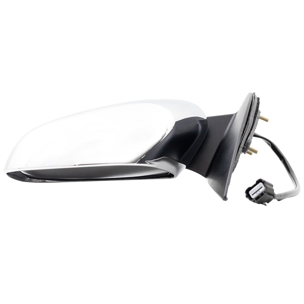 BROCK Side View Mirror Compatible with 2005-2018 Frontier Power Chrome Heated Driver 963029BE8C 96302-9BE8C