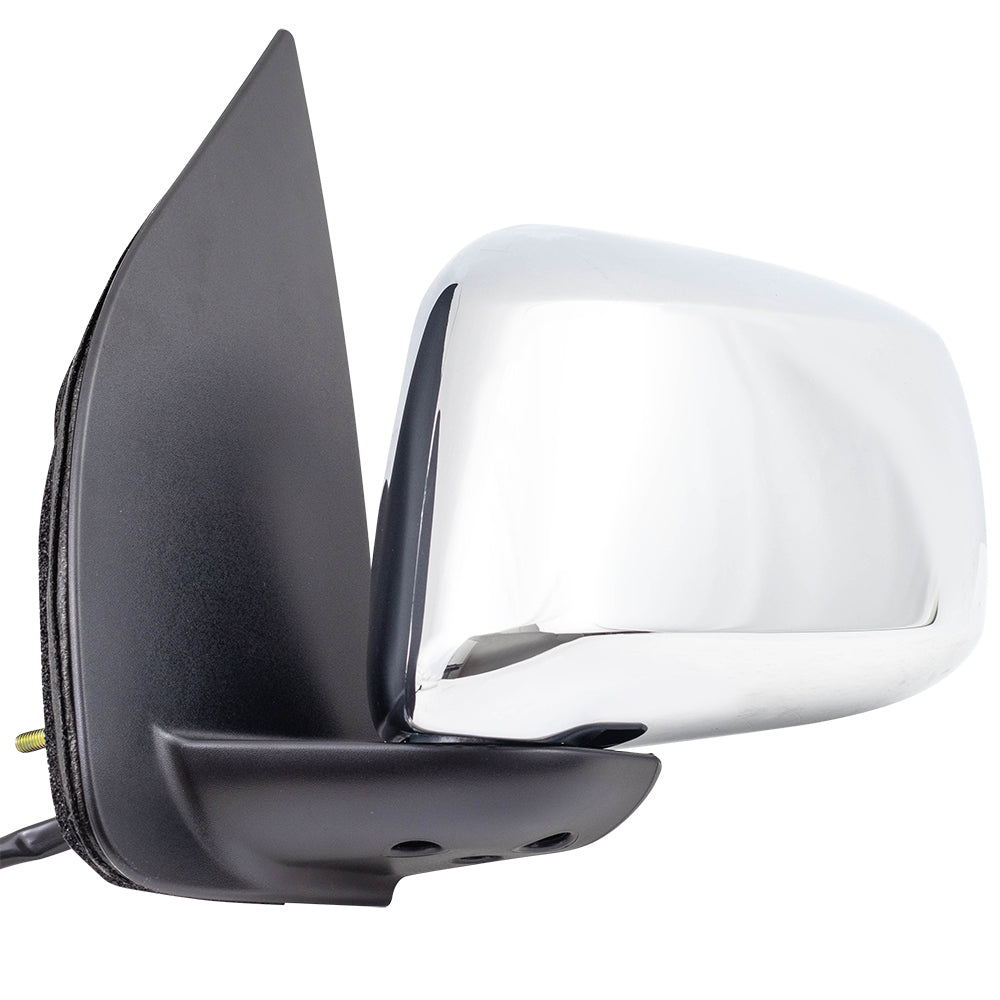 BROCK Side View Mirror Compatible with 2005-2018 Frontier Power Chrome Heated Driver 963029BE8C 96302-9BE8C