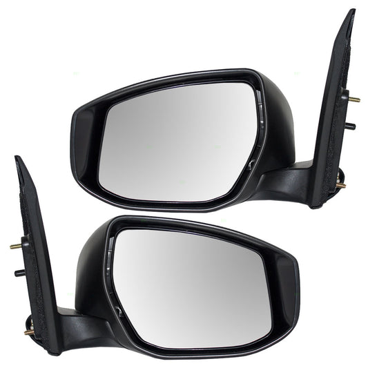 Replacement Set Driver and Passenger Power Side View Mirrors Heated Signal Ready-to-Paint Compatible with 13-15 Sentra 96302-3SG0D 96301-3SG0D