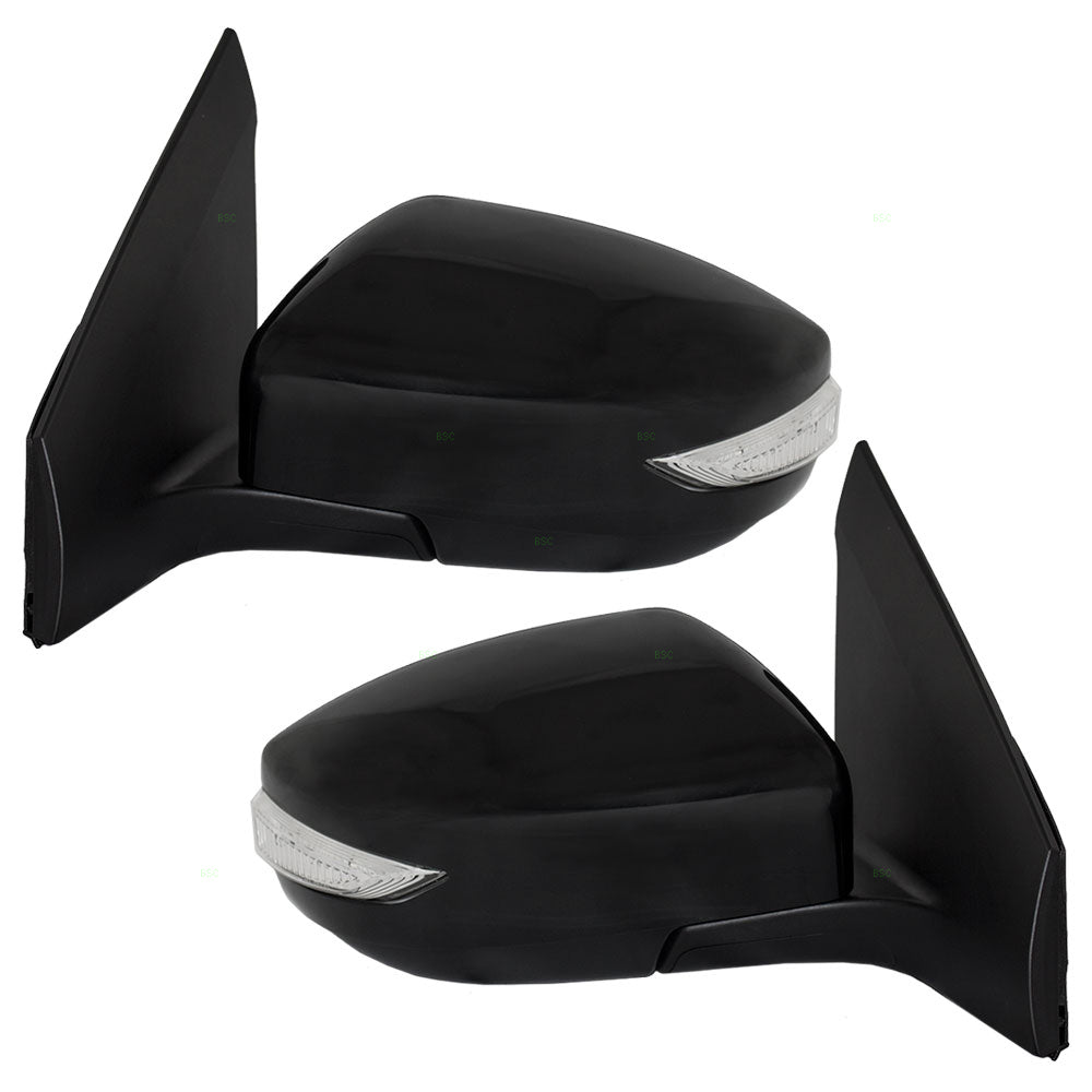 Replacement Set Driver and Passenger Power Side View Mirrors Heated Signal Ready-to-Paint Compatible with 13-15 Sentra 96302-3SG0D 96301-3SG0D