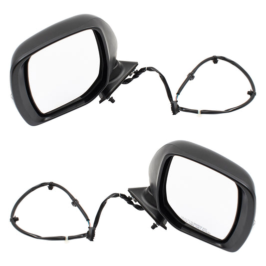 Brock Pair Set Power Side View Mirrors Heated Signal without Auto Tilt & EXCLUDING Around View Monitor Compatible with 11-17 Quest 963021JA1C 963011JA1C NI1320280 NI1321280