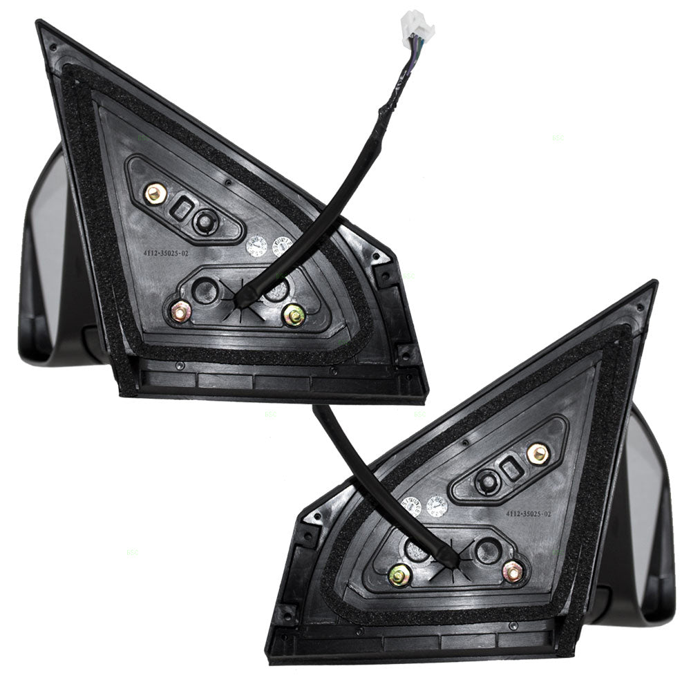 Driver and Passenger Power Side View Mirrors Heated Compatible with 08-13 Rogue 96302-JM200 96301-JM200
