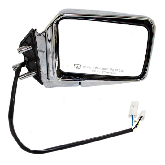 Brock Aftermarket Replacement Passenger Right Power Mirror Chrome With Heat Compatible With 1994-1995 Nissan Pathfinder