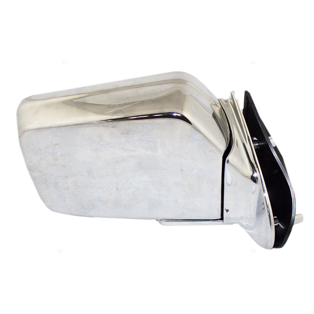 Brock Aftermarket Replacement Passenger Right Power Mirror Chrome With Heat Compatible With 1994-1995 Nissan Pathfinder