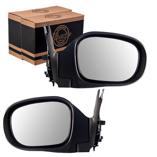 Replacement Pair Set Power Side View Mirrors Heated Compatible with 2000-2004 Pathfinder 963024W265 963014W265