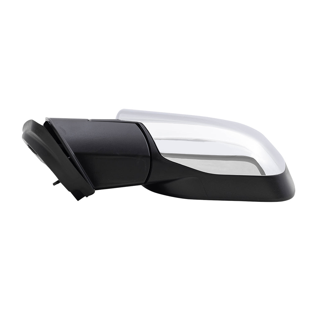 Replacement Drivers Power Side View Mirror Heated w/ Chrome Cover Compatible with 2004-2015 Titan 96302-ZC20A