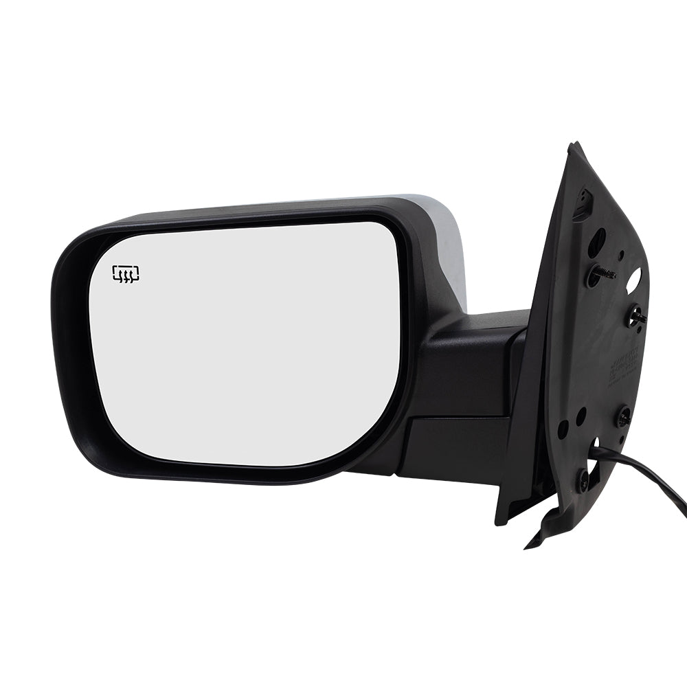 Replacement Drivers Power Side View Mirror Heated w/ Chrome Cover Compatible with 2004-2015 Titan 96302-ZC20A
