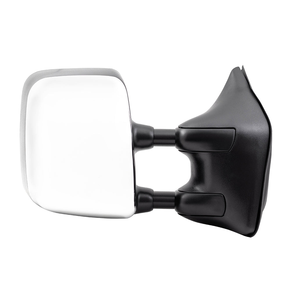 Brock Replacement Passengers Power Tow Side Mirror Heated Chrome Memory Telescopic Dual Arms Compatible with 04-15 Titan 96301ZR30E