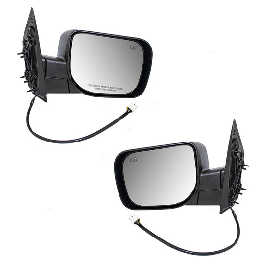 Brock Replacement Driver and Passenger Power Side View Mirrors Heated Single Arms Compatible with 04-15 Titan 96302-ZH10A 96301-ZH10A