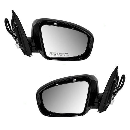 Driver and Passenger Power Side View Mirrors Heated Compatible with 09-14 Murano 96302-1AA0C 96301-1AA0C