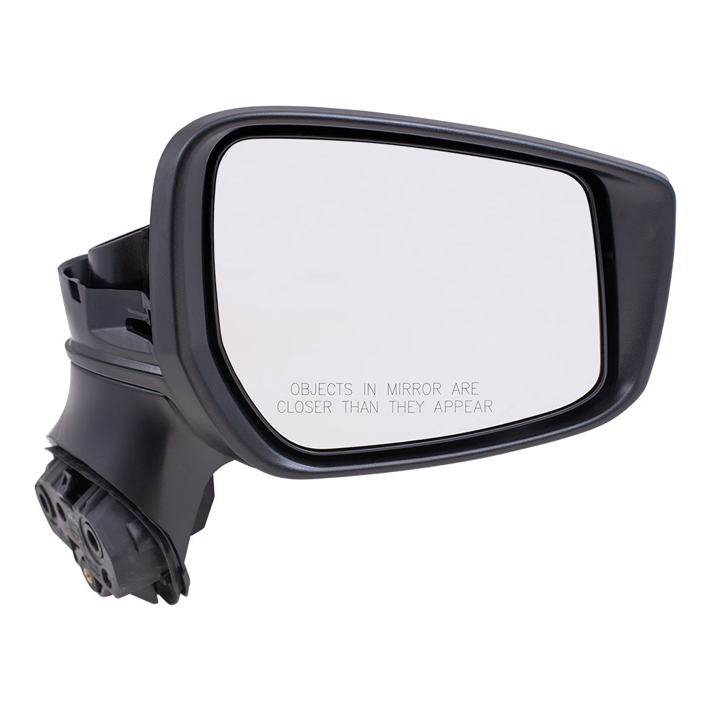 Manual Door Mirror With Smooth Black Cover OEM Substitute Passenger Side Right For 2020-2025 Nissan Versa