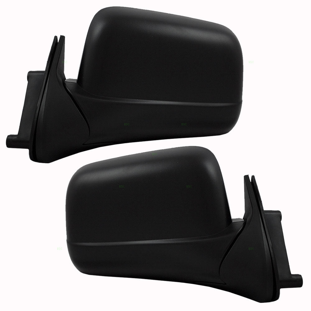 Set of Side View Manual Textured Mirrors for Nissan Frontier Pickup Truck Xterra