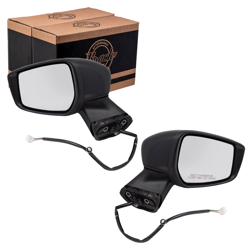 Brock Replacement Pair Set Power Side View Mirrors Compatible with 2015-2018 Versa Note 96302-9MB0A 96301-9MB0A 963029MB0A 963019MB0A