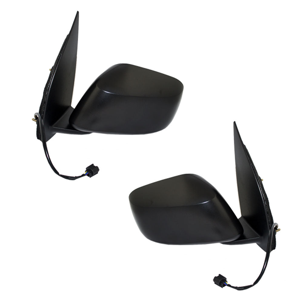 Driver and Passenger Power Side View Mirrors Textured Compatible with 05-17 Frontier 96302-9BC9B 96301EA005