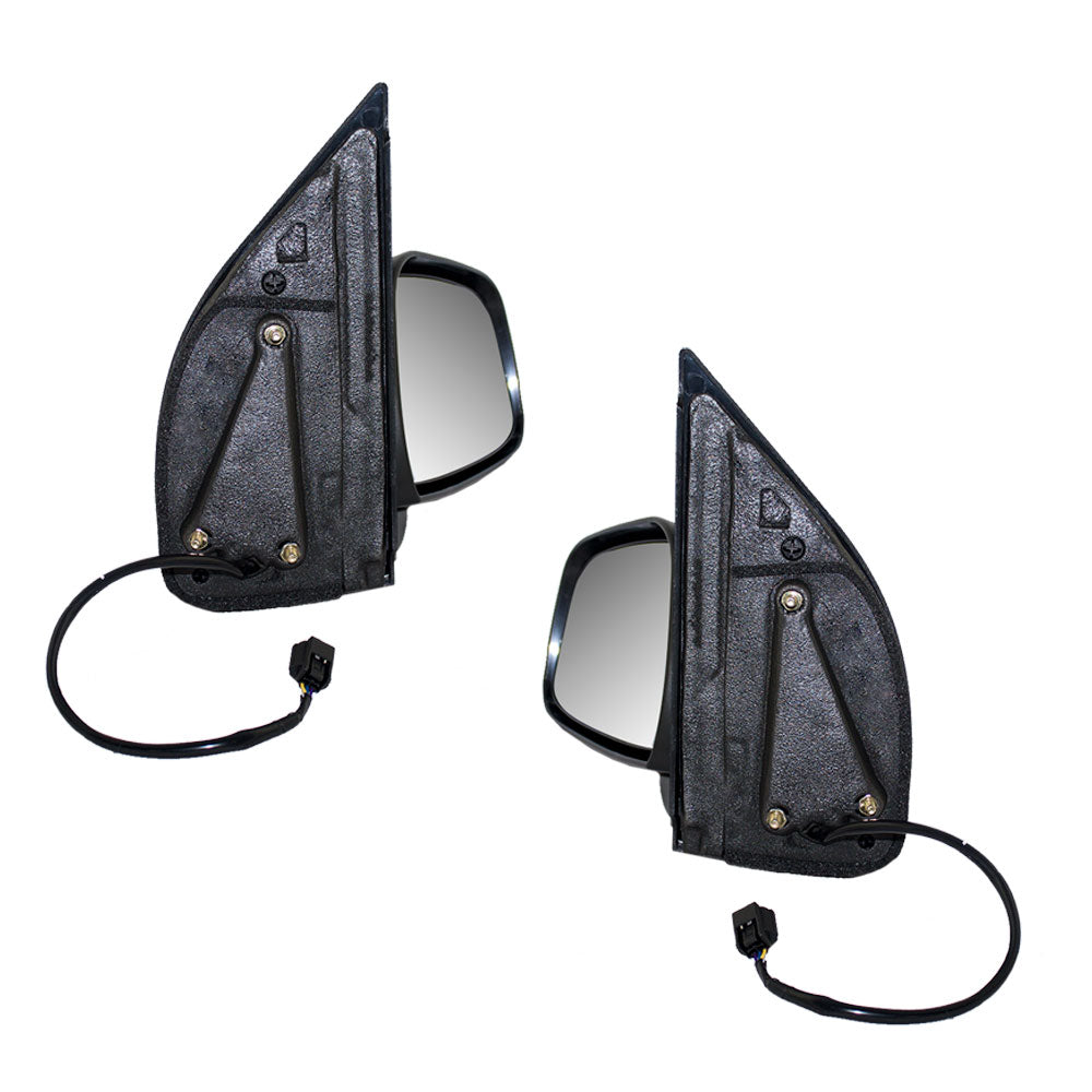 Driver and Passenger Power Side View Mirrors Textured Compatible with 05-17 Frontier 96302-9BC9B 96301EA005