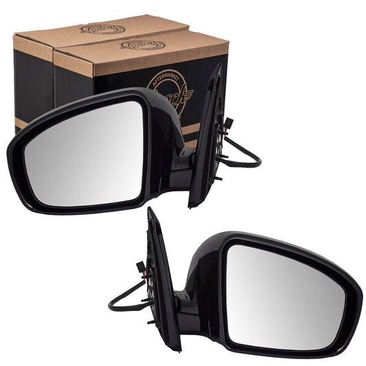 Driver and Passenger Power Side View Mirrors Ready-to-Paint Compatible with 13-16 Pathfinder 96302-3KA9A 96301-3KA9A
