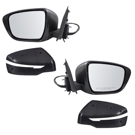 Replacement Pair Set Power Side View Mirrors w/ Signal Compatible with 15-17 Juke 96302-3YM4B 96373-3YM0H