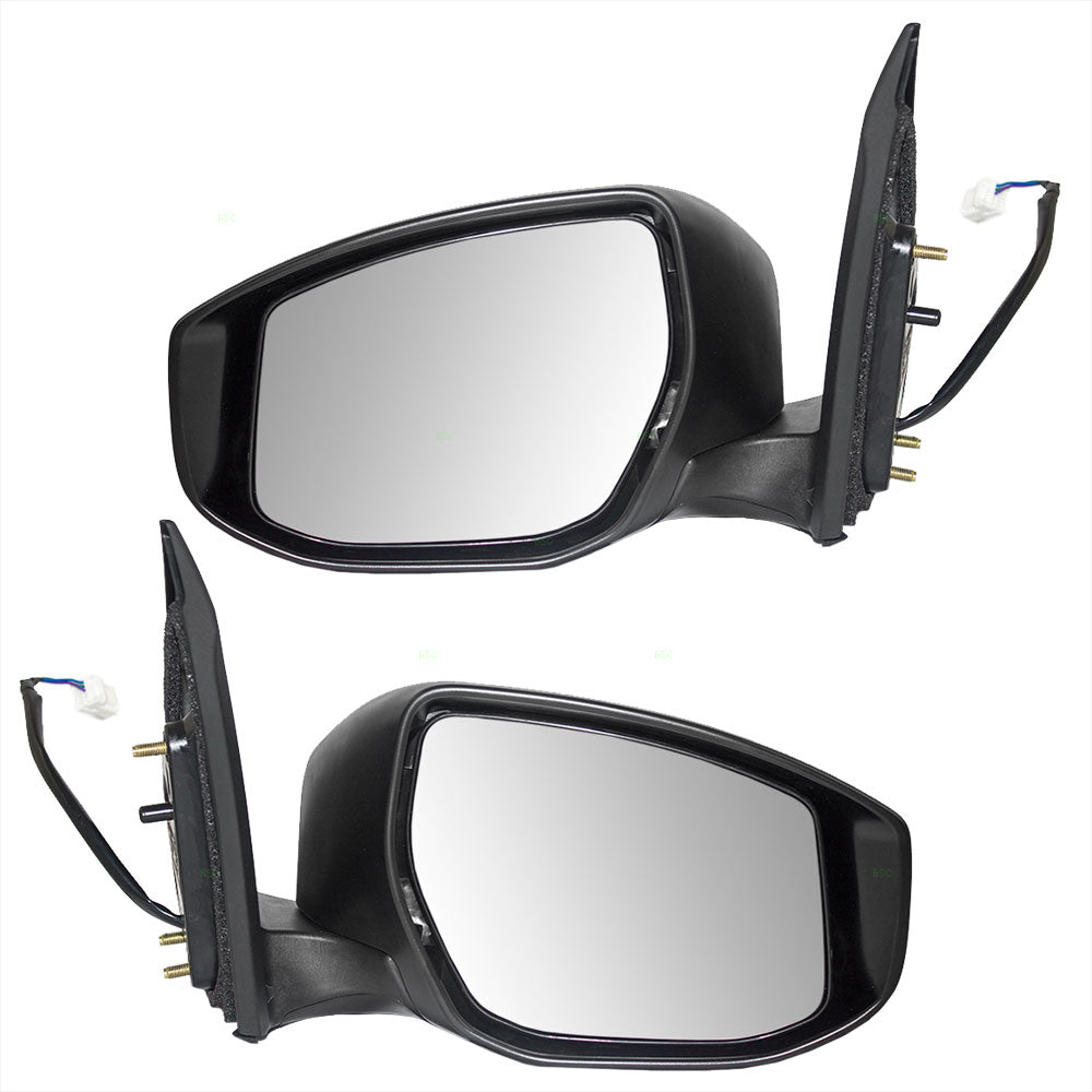 Driver and Passenger Power Side View Mirrors Ready-to-Paint Compatible with 13-15 Sentra 96302-3SG0B 96373-3TH3A