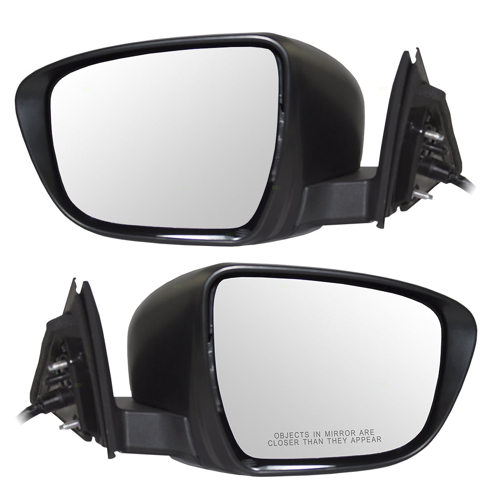 Pair Set Power Side View Mirrors w/ Signal Compatible with 14-16 Rogue US 96302-4BA0A 96373-4BA0A