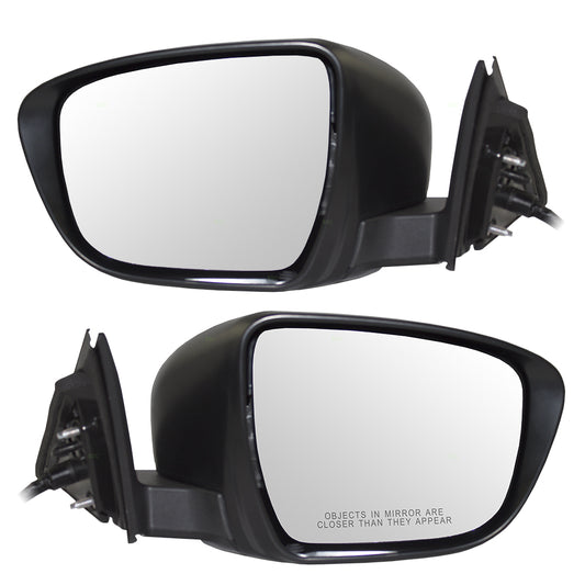 Pair Set Power Side View Mirrors w/ Signal Compatible with 14-16 Rogue US 96302-4BA0A 96373-4BA0A