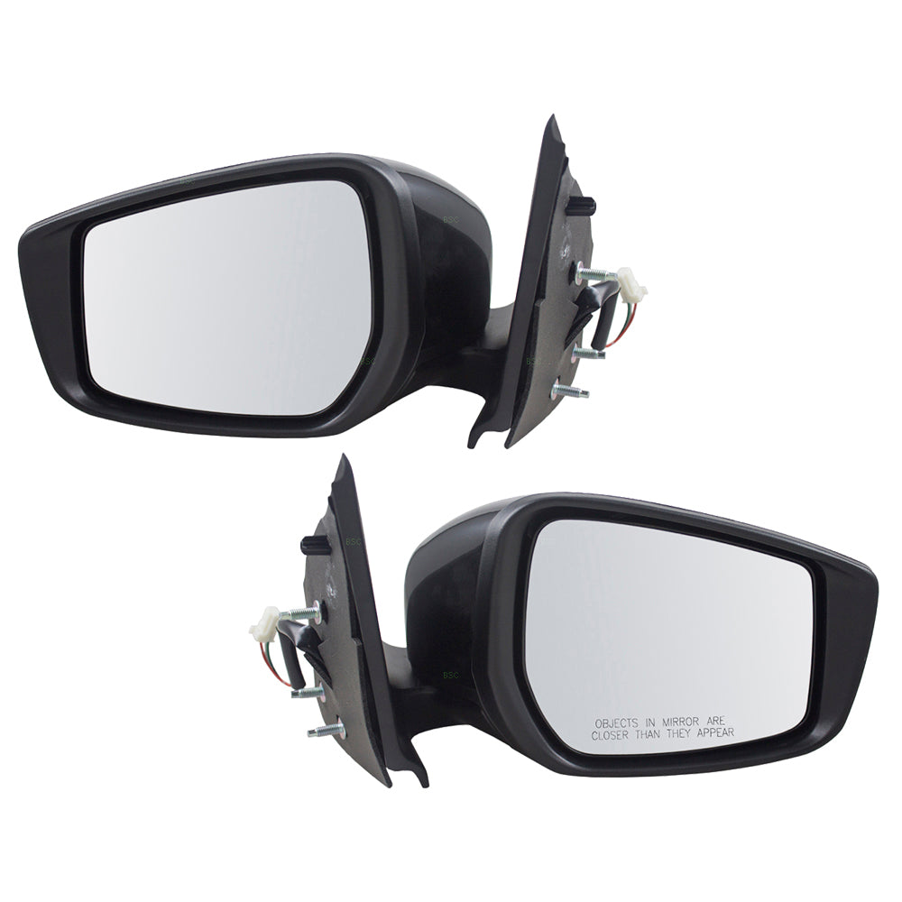 Pair Set Power Side View Mirrors Compatible with 15-19 Versa Sedan 96374-9KK1H 96301-9KK1A