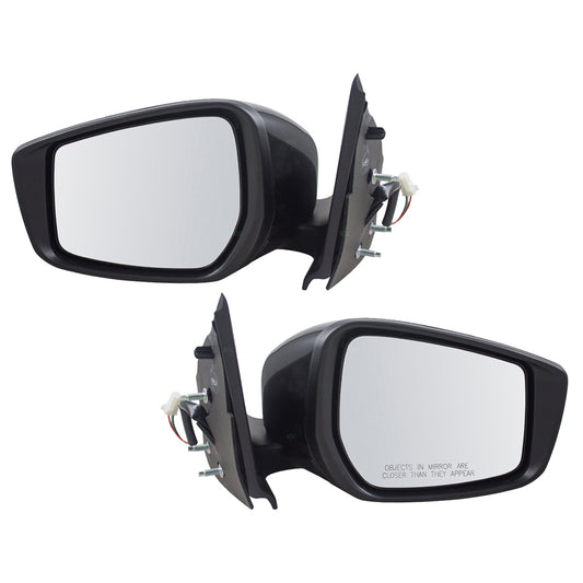 Pair Set Power Side View Mirrors Compatible with 15-19 Versa Sedan 96374-9KK1H 96301-9KK1A