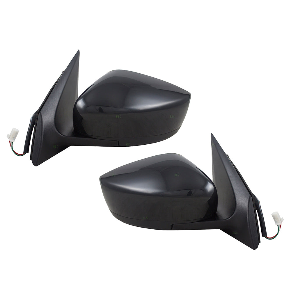 Pair Set Power Side View Mirrors Compatible with 15-19 Versa Sedan 96374-9KK1H 96301-9KK1A