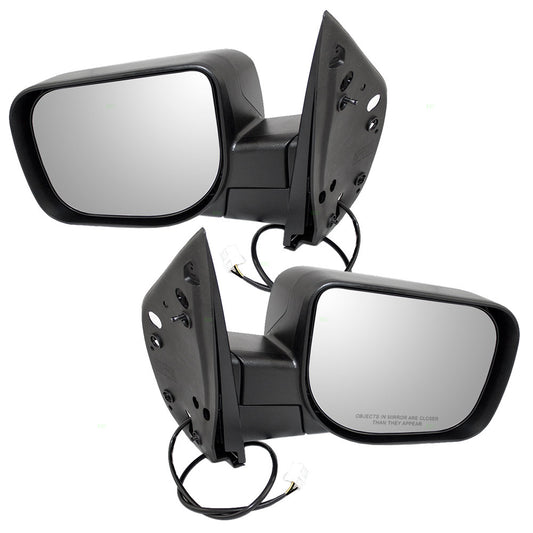 Driver and Passenger Power Side View Mirrors Single Arms Textured Compatible with 04-14 Titan Pickup Truck 96302-ZR10A 96301-ZR10A